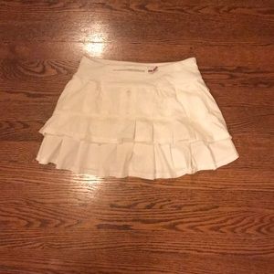 White tennis skirt